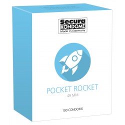 Secura Pocket Rocket - 49mm-es óvszerek (100db)