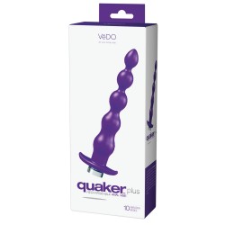 VeDO Quaker Plus - akkus, gyöngyös anál vibrátor (lila)