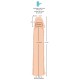 Silicone - vibráló hosszabbító péniszköpeny (natúr) - 19cm